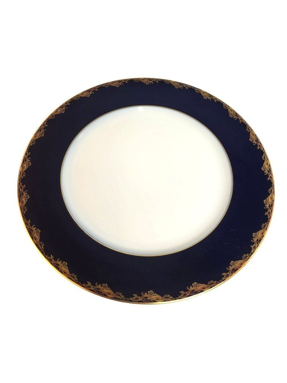 Rosenthal Classic Rose Frederick The Great Porcelain Dinner Plate Gold Trim Navy